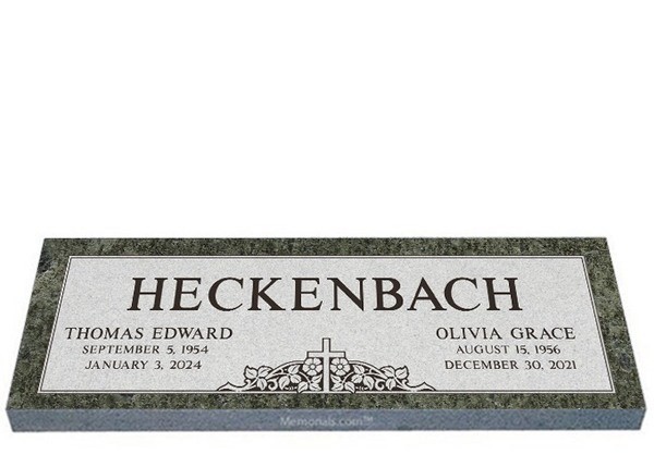 Brought Together By Faith Companion Granite Headstone 42 x 14