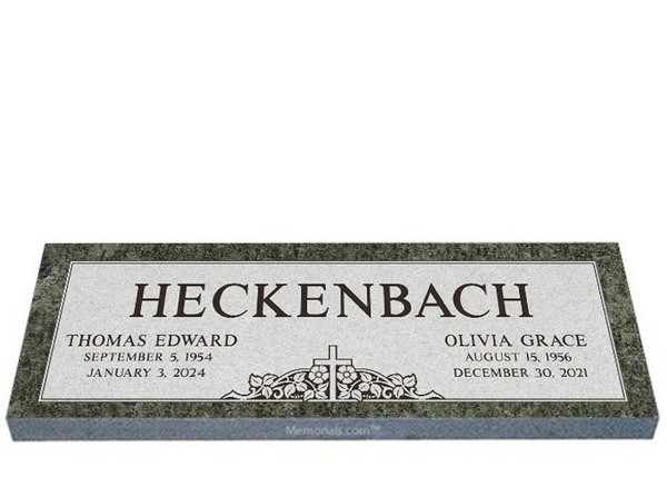 Brought Together By Faith Companion Granite Headstone 44 x 14