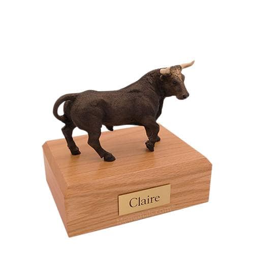 Brown Bull Medium Cremation Urn