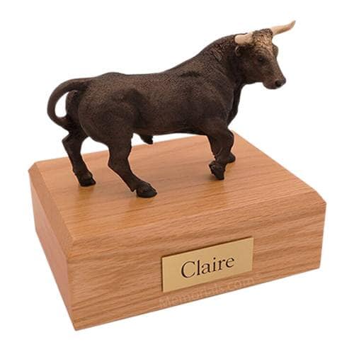 Brown Bull X Large Cremation Urn