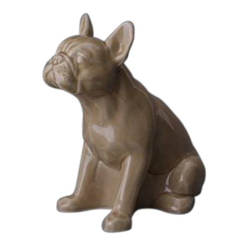 Brown French Bulldog Ceramic Urn