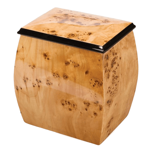 Burlwood Chest Wood Cremation Urn