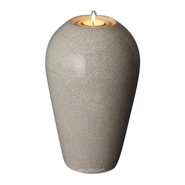 Burning Light Crackled Ceramic Urn