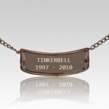 Burnt Bronze Pet Urn Plaque