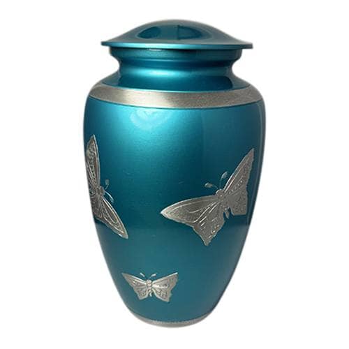Butterfly Blue Cremation Urn