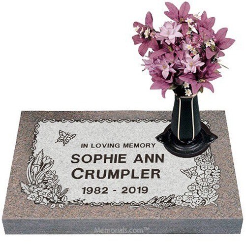 Butterfly Flutter Granite Grave Markers