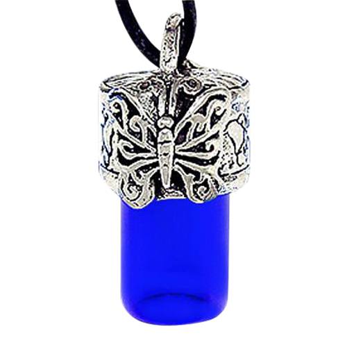 Butterfly Blue Urn Necklace