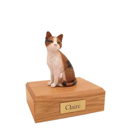 Calico Medium Small Cat Cremation Urn