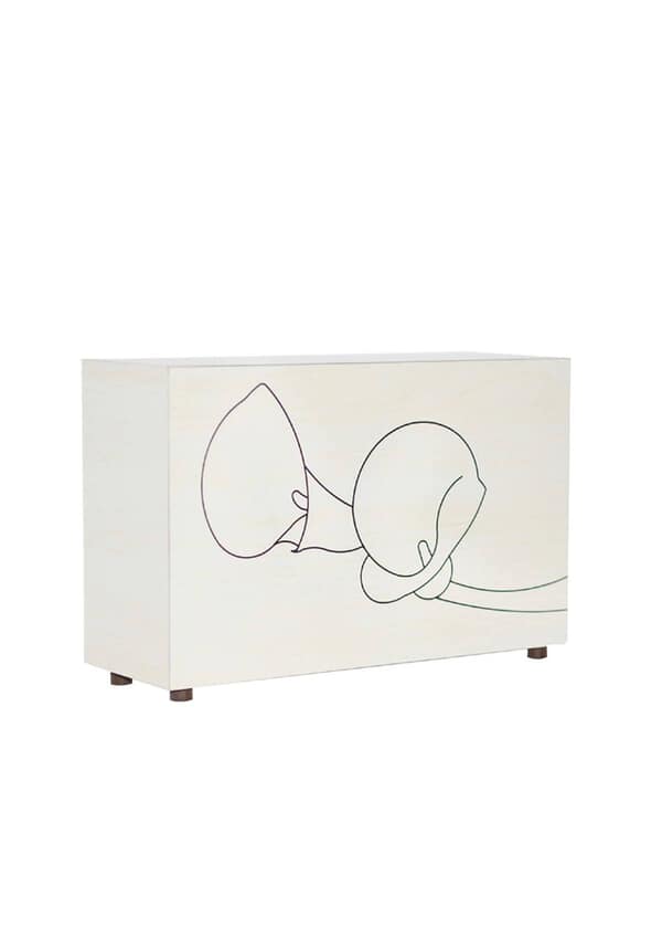 Calla Lily Light Wood Cremation Urn