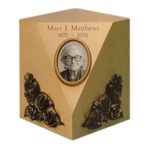 Camo Canvas Bronze Cremation Urn