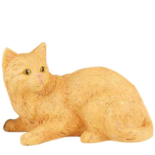 Orange Kitty Cremation Urn