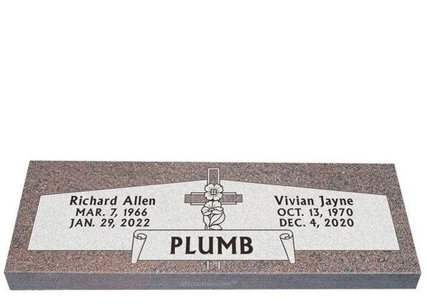 Cathedral Companion Granite Headstone 40 x 14