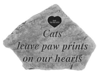 Cats Pet Memorial Stone