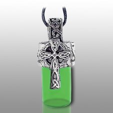 Cross Pet Green Keepsake Necklace