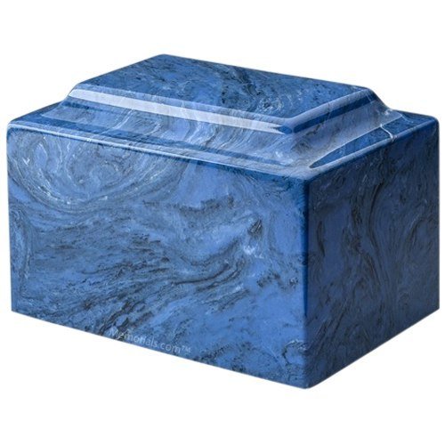 Celtic Cross Mystic Blue Marble Urn