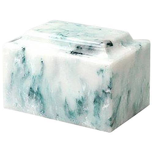 Celtic Cross Teal Onyx Marble Urn