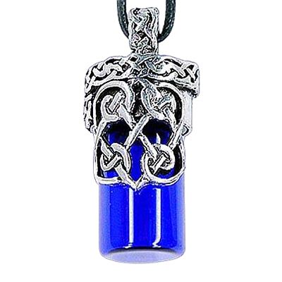 Celtic Blue Cremation Necklace Urn