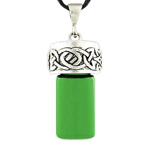 Celtic Knot Green Cremation Necklace