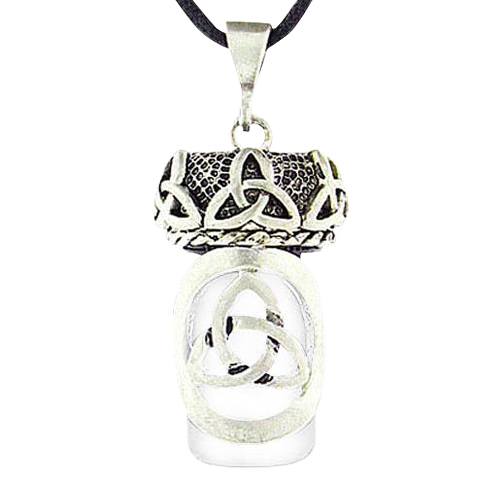 Celtic Trinity Glass Cremation Necklace