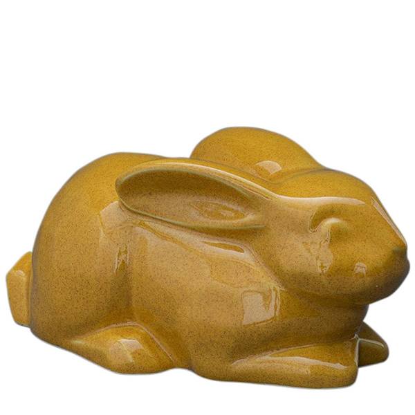 Ceramic Amber Rabbit Urn