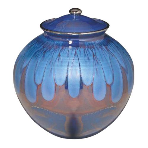 Blue Corona Pet Urn