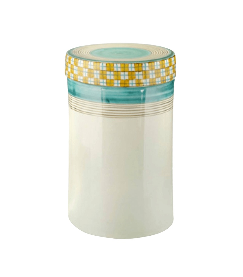 Checker Tile Ceramic Cremation Urn