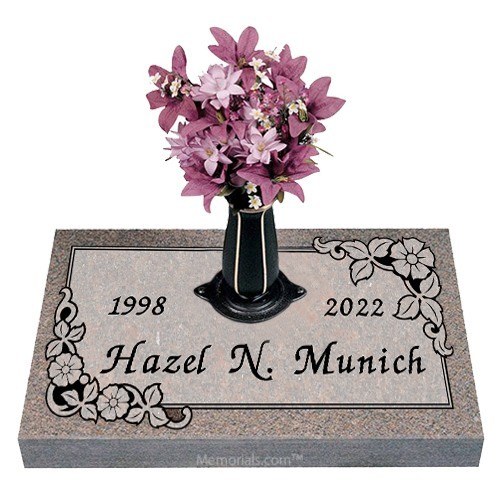 Cherished Granite Grave Marker 20 x 10