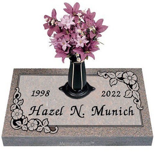 Cherished Granite Grave Marker 20 x 10