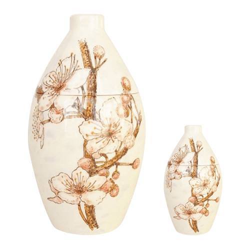 Cherry Blossom Ceramic Cremation Urns 