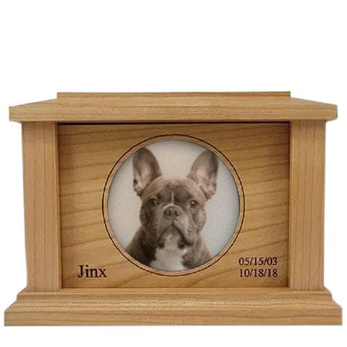 Cherry Circle Picture Pet Urns