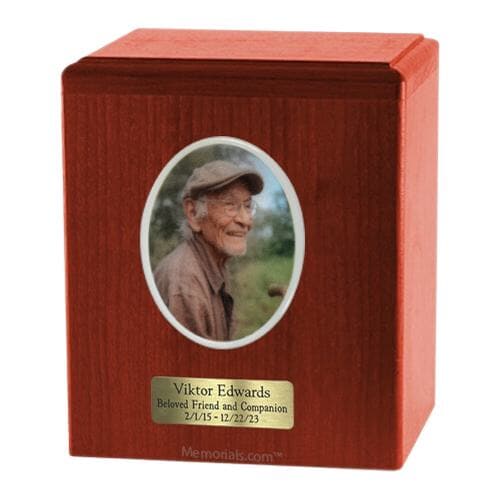 Cherry Wooden Photo Urn