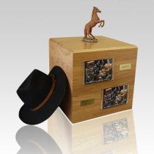 Chesnut Rearing Full Size Horse Urns