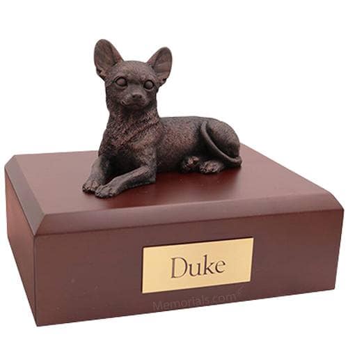 Chihuahua Bronze Lying X Large Dog Urn