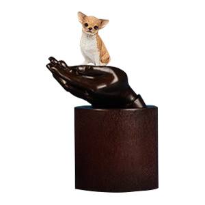 Chihuahua Hands Dog Cremation Urn