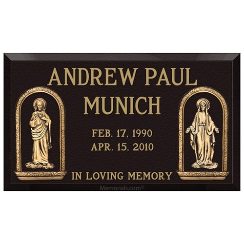 Christ and Mary Bronze Plaque 24 x 16