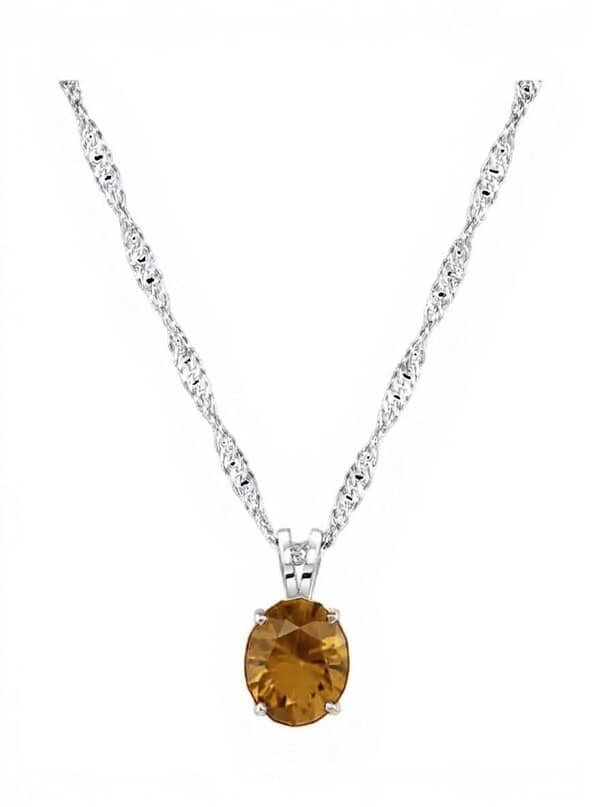 Classic Brown Cremation Diamond Necklace