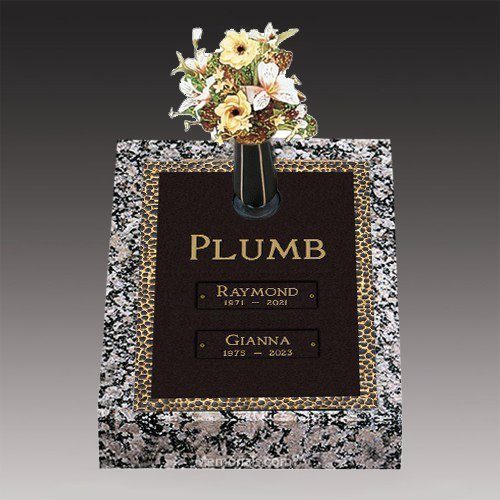 Classic Companion Deep Bronze Headstone 16 x 24