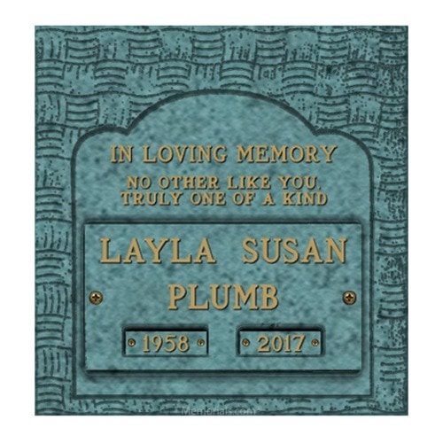 Classic Cremation Bronze Plaque 11.5 x 12