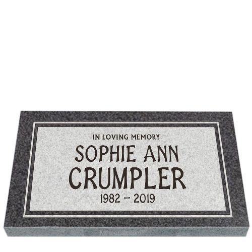 Classic Granite Grave Marker 20 x 10