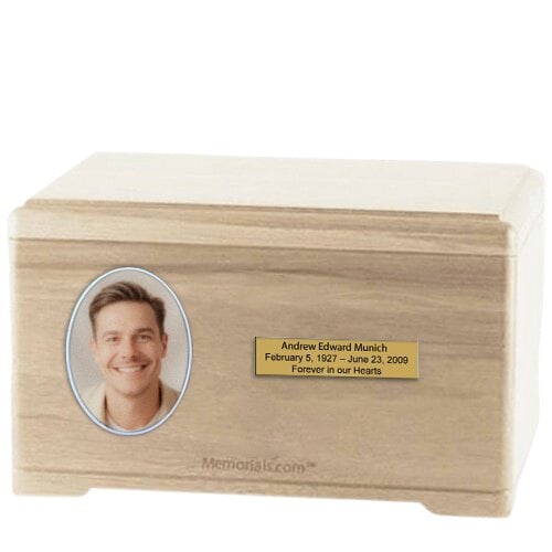 Classic Maple Wood Photo Urn