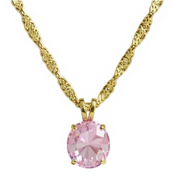 Classic Pink Cremation Diamond Necklace