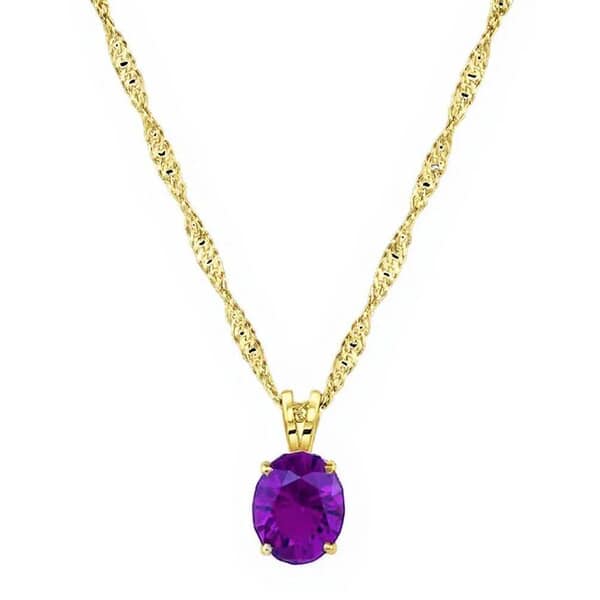 Classic Purple Cremation Diamond Necklace