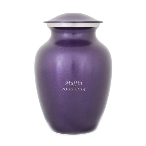 Classic Purple Small Memorial Pet Urn