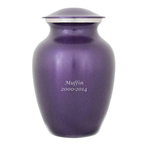 Classic Purple Small Memorial Pet Urn