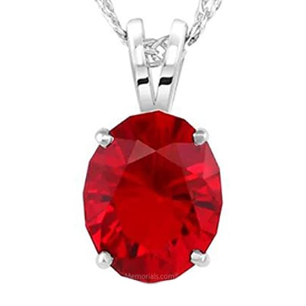 Classic Red Cremation Crystal Necklace