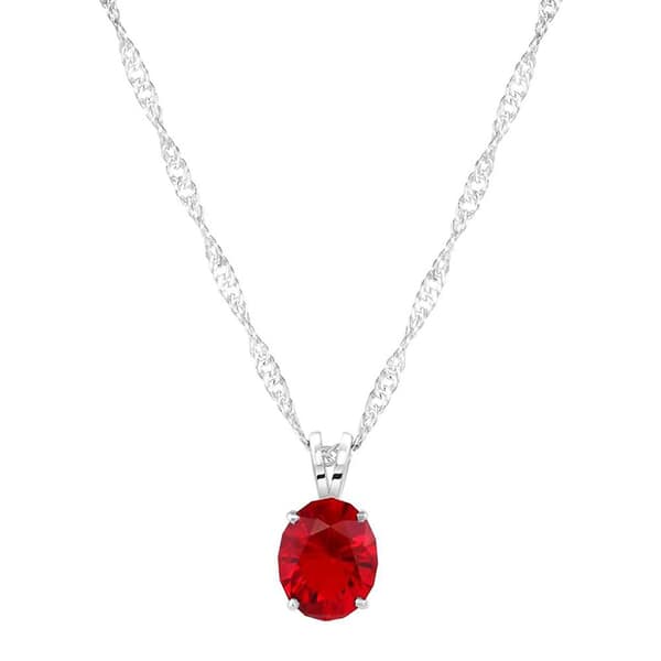 Classic Red Cremation Diamond Necklace