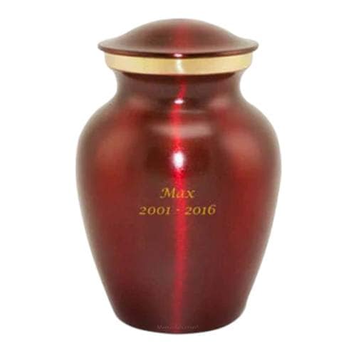 Classic Red Medium Memorial Pet Urn