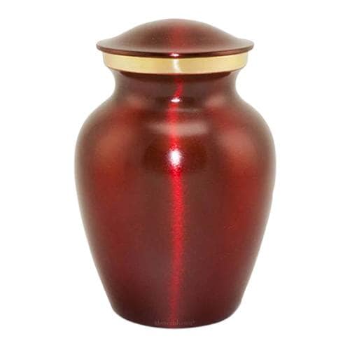 Classic Red Memorial Pet Urn