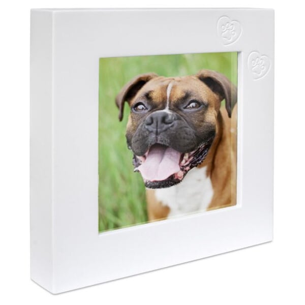 Classic White Medium Photo Frame Cremation Urn