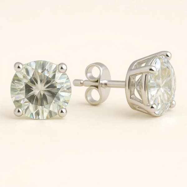 Simplicity Clear Cremation Diamond Earrings